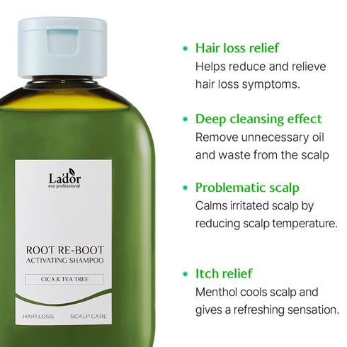 Root Re - Boot Activating Sampon (Cica & Tea Tree), 300 ml - WowSkin Romania